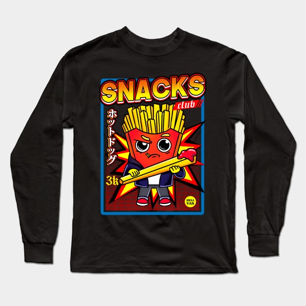 Snacks club fries Long Sleeve T-Shirt by fridaemundae